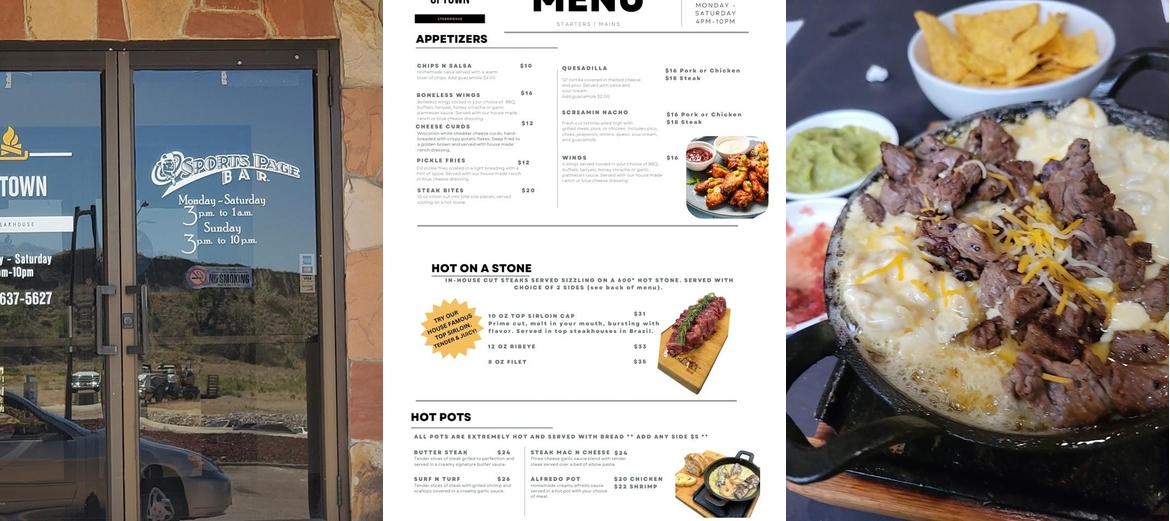 Uptown Steakhouse Menu