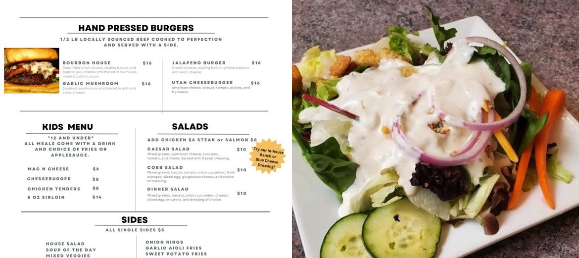 Uptown Steakhouse Menu